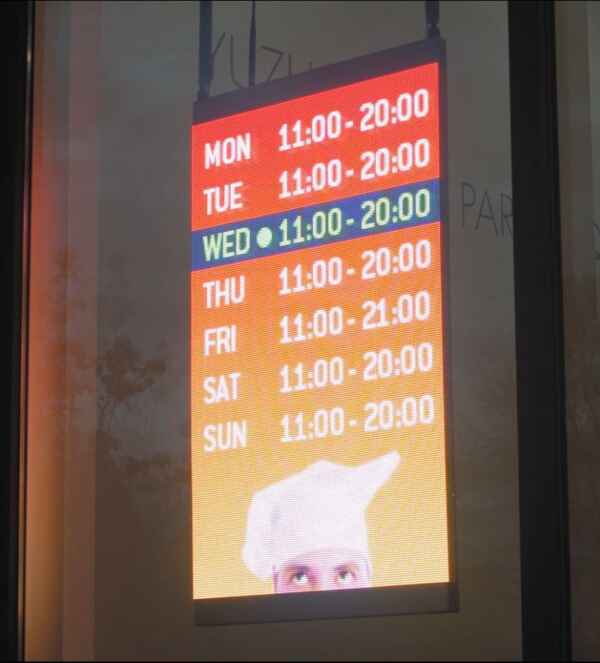Opening hours LED Pro Poster