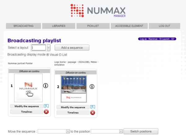 Nummax Manager playlist