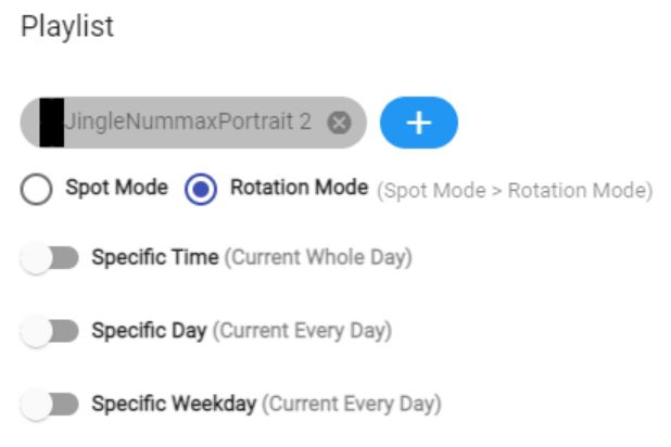 Playlist Rotation mode
