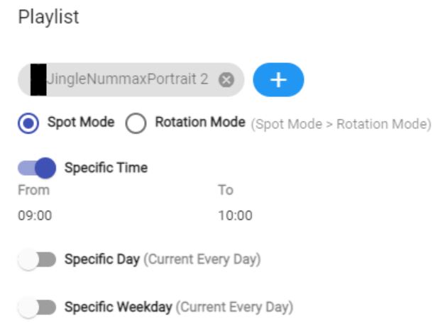 Playlist Spot Mode