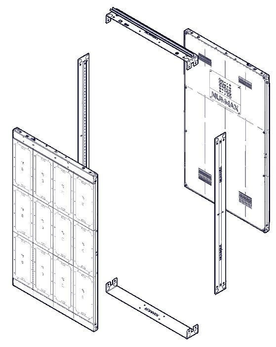 Back-to-back LED Posters brackets