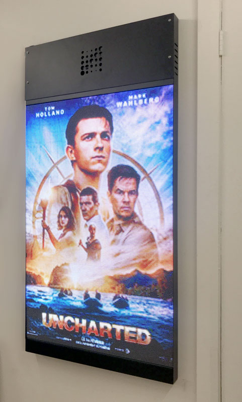 wall LED poster for movie theatre